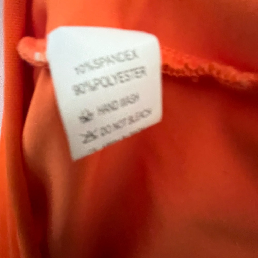 Bodycon Orange Pleated Sleeveless Midi Dress - Picture 4 of 4